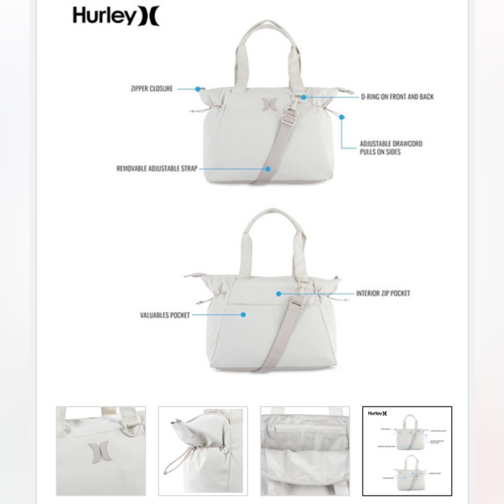 Hurley tan Lining
Gym Tote Bag